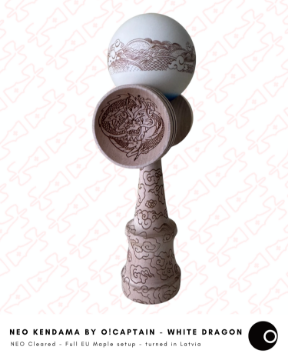 Bild von DRAGON NEO Kendama by O!Captain - WHITE DRAGON 