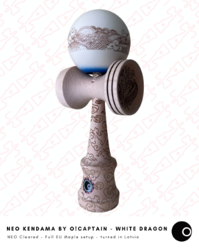 Bild von DRAGON NEO Kendama by O!Captain - WHITE DRAGON 